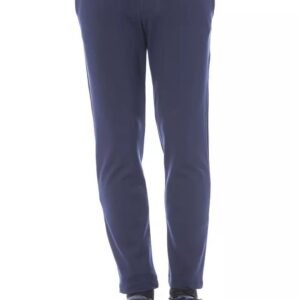 Verri Elegant Slim Fit Blue Trousers