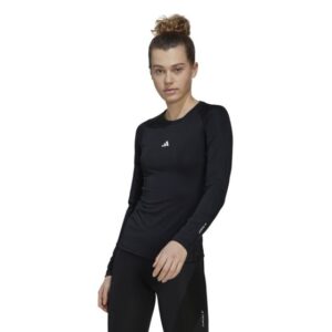 Adidas Techfit Train Ls Str: XL (Dame) Sort - Trøjer