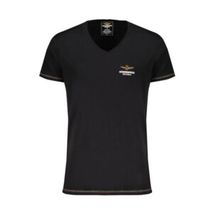 Aeronautica Militare Black Cotton T-shirt