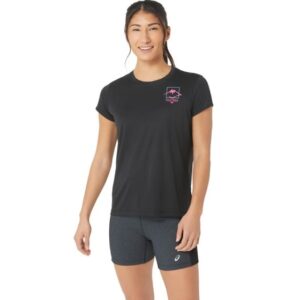 Asics Fujitrail Logo SS Top Str: L (Dame) Sort - T-shirts med reflekser