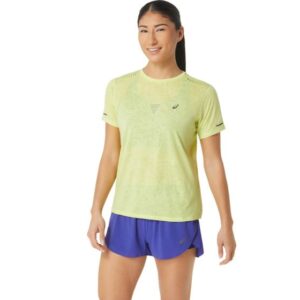 Asics Metarun Pattern SS Top Str: S (Dame) Gul - T-shirts