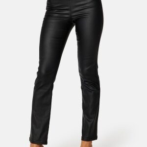 BUBBLEROOM Alicia coated straight leg trousers Black 54