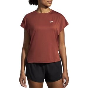 Brooks Sprint Free Short Sleeve Str: XS (Dame) Brun - T-shirts