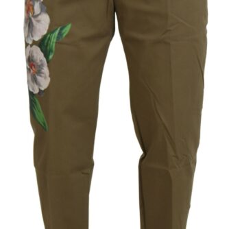 Dolce & Gabbana Beige Bomuld Stretch Bukser & Jeans