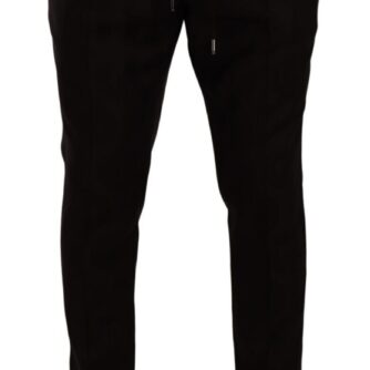 Dolce & Gabbana Elegant Burgundy Wool Jogger Pants