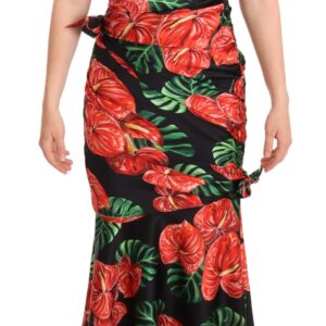 Dolce & Gabbana Elegant Floral Silk Draped Dress