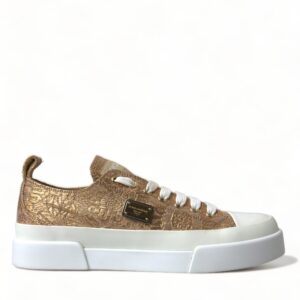 Dolce & Gabbana Elegant Gold Low-Top Sneakers - Chic Comfort Footwear