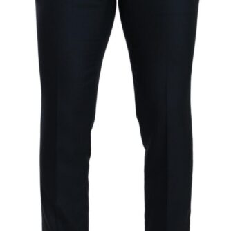 Dolce & Gabbana Elegant Slim Fit Cashmere-Silk Dress Pants