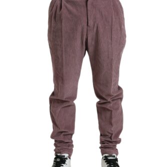 Dolce & Gabbana Purple Corduroy Cotton Stretch Skinny Pants