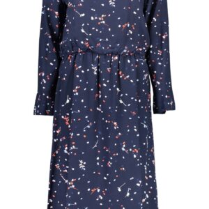 Gant Elegant Blue Viscose Long Sleeve Dress