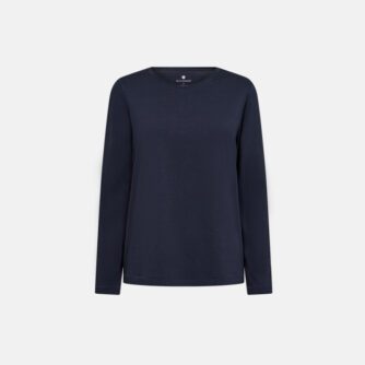 Langærmet t-shirt | Bambusviskose | Navy