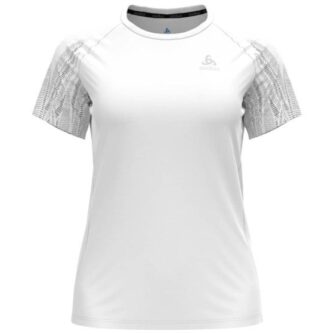 Odlo T-shirt Short Sleeve Crew Neck Essential Str: XS (Dame) Hvid - T-shirts med reflekser