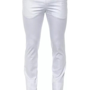 PT Torino White Cotton Herre Trousers