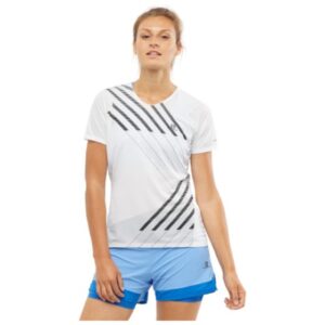 Salomon Sense Aero Short Sleeve Tee Str: XL (Dame) Hvid - T-shirts med reflekser