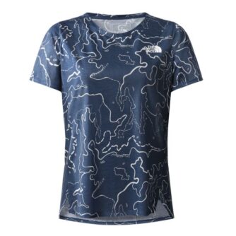 The North Face Printed Sunriser Short Sleeve Shirt Str: XS (Dame) Blå - T-shirts med reflekser