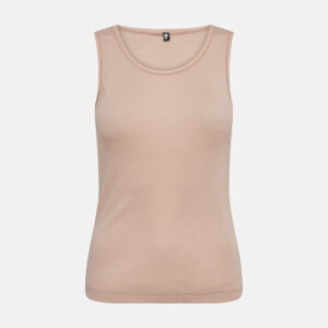 Top med brede stropper | 100% uld | nude