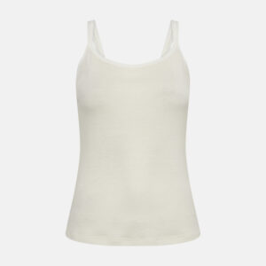 Top med smalle stropper | 100% uld | ivory