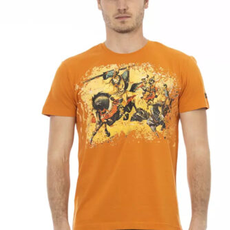 Trussardi Action Elegant Orange Short Sleeve Round Neck Tee