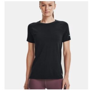 Under Armour Seamless Run Short Sleeve Str: XS (Dame) Sort - T-shirts