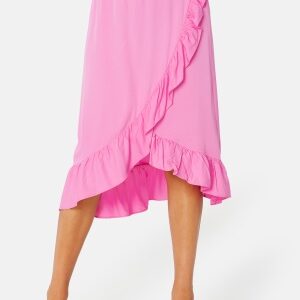 VILA Vero HW Flounce Skirt Fuchsia Pink 34