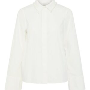 Y.A.S - Skjorte - YAS Kimmea Ls Shirt - Star White