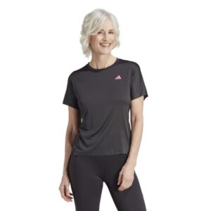 Adidas Adizero Tee Str. XL - Dame T-shirt i Sort | Letvægts & Åndbar Løbstrøje