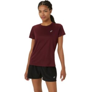 Asics Core SS Top Dame M - Let & Åndbar Rød Løbe-T-shirt til Kvinder