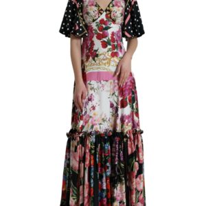 Dolce & Gabbana Elegant Floral Silk Maxi Dress