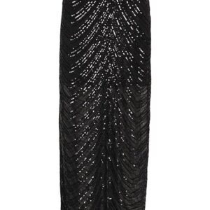 Gestuz - Nederdel - GliraGZ HW Long Skirt - Black Sequins