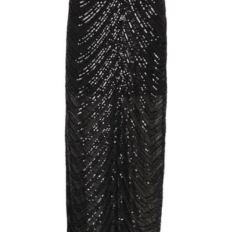 Gestuz - Nederdel - GliraGZ HW Long Skirt - Black Sequins