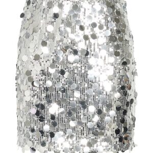 Gestuz - Nederdel - GlittaGZ Mini Skirt - Silver sequins