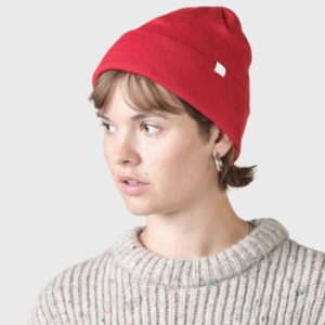 Klitmøller Collective - Fine rib beanie - Red - One size