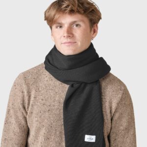 Klitmøller Collective - Fine rib scarf - Anthracite - One size