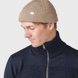 Klitmøller Collective - Fine short beanie - Camel - One size