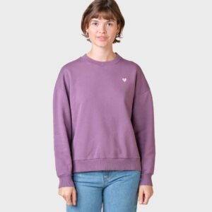 Klitmøller Collective - Heart sweatshirt - Dark berry - XS