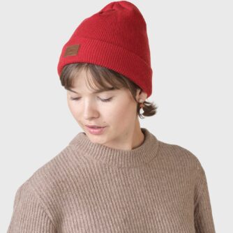 Klitmøller Collective - Rib beanie - Red - One size