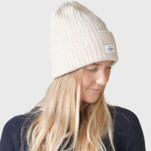 Klitmøller Collective - Wide rib beanie - Pastel sand - One size