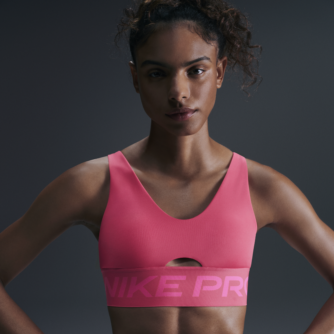 Nike Pro Indy Plunge-sports-bh med medium støtte og indlæg til kvinder - Pink