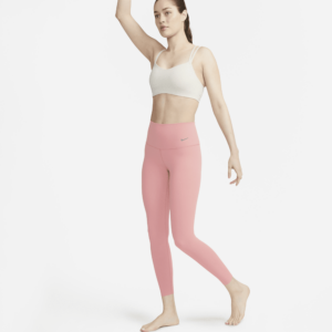 Nike Zenvy-leggings i 7/8-længde med høj talje og let støtte til kvinder - Pink