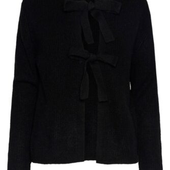 Pieces - Bluse - PC Silly LS Reversible Tie Knit - Black