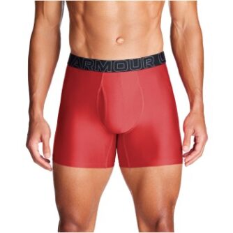 Under Armour 3P Performance Tech Solid 6in Boxers Rød polyester Large Herre