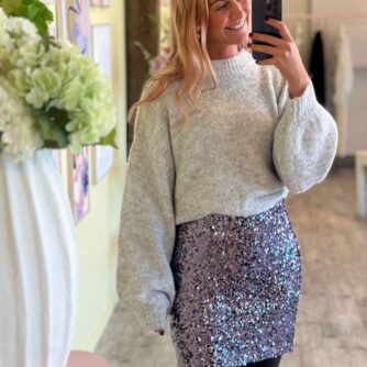 Y.A.S - Nederdel - Yasspena Hmw Skirt - Silver Bullet