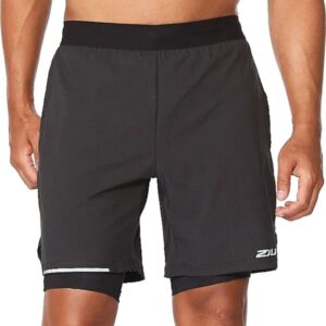 2XU Aero 2i1 7" Shorts Str. L til mænd - Letvægts, åndbar og komfortabel løbeshorts