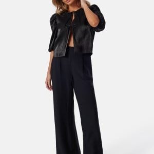 BUBBLEROOM Wide Leg Trousers Black XXS