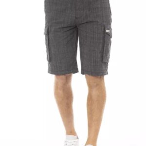 Baldinini Trend Chic Black Cotton Cargo Shorts