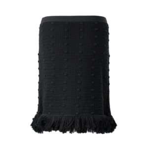 Bottega Veneta Elegant Black Cotton Skirt