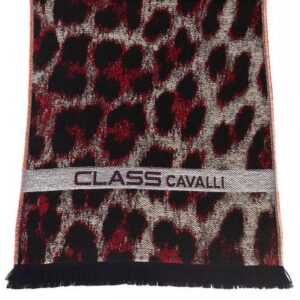 Cavalli Class Burgundy Wool Herre Scarf