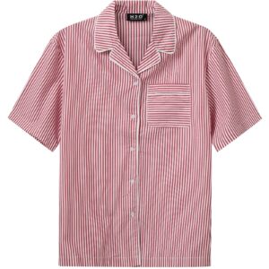 H2O - Skjorte - Rønne Essential Pajamas Shirt - Red/White (Levering midt december)