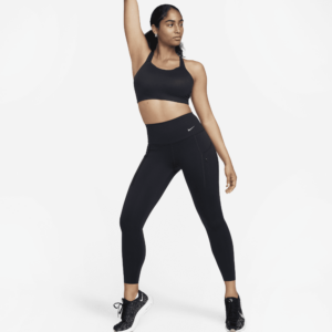 Nike Go-leggings i 7/8-længde med høj talje, Therma-FIT og lommer til kvinder - sort