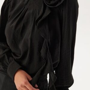 VERO MODA Vmbailey Ls Frill Top Wvn Black XS